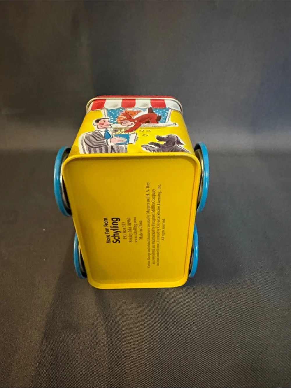Curious George Circus Tin Toy Box - Yellow & Red